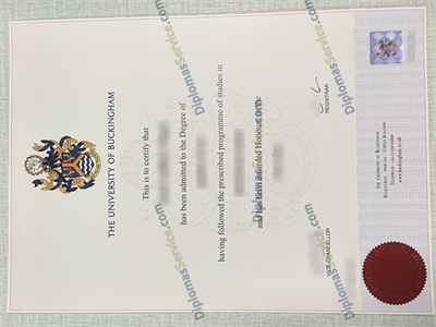 University of Buckingham certificate