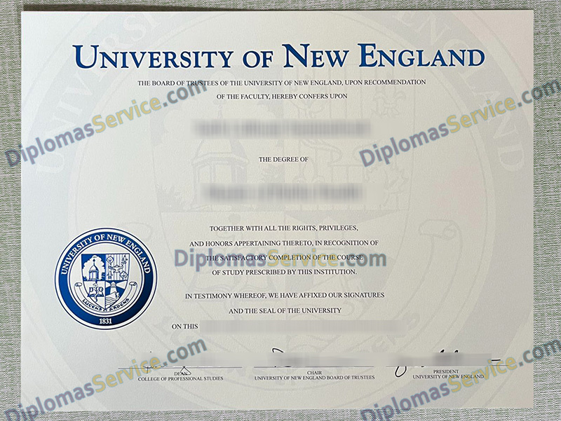 University of New England diploma, University of New England US degree,