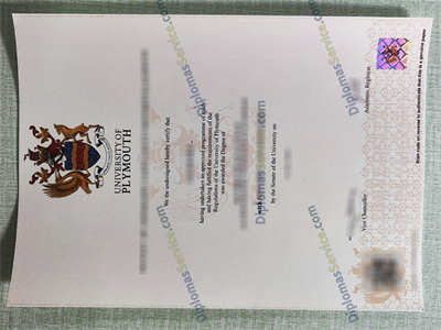 University of Plymouth certificate