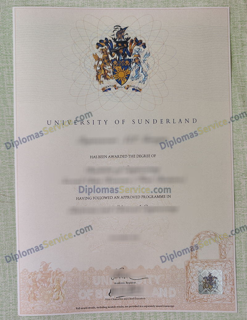 University of Sunderland degree, University of Sunderland diploma,