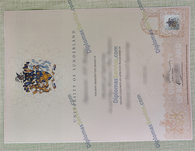 University of Sunderland certificate