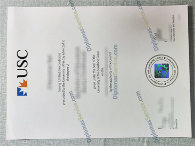 University of Sunshine Coast degree certificate