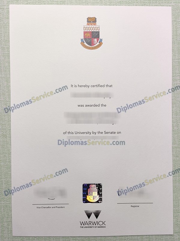 University of Warwick degree, University of Warwick diploma,