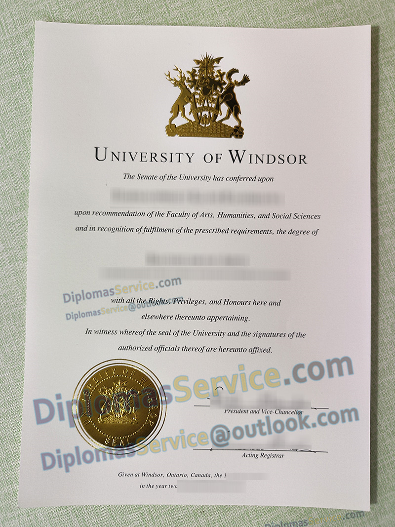 University of Windsor diploma, University of Windsor degree,