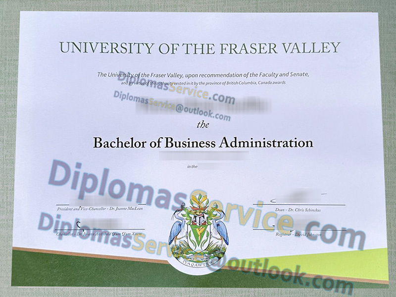 University of the Fraser Valley diploma, UFV degree,