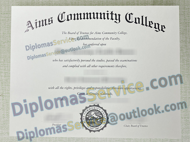 Aims Community College diploma, Aims Community College degree,