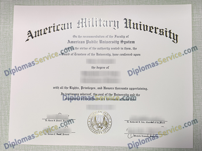 American Military University diploma, American Military University degree,