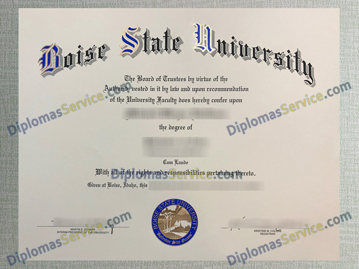 Boise State University diploma, Boise State University degree,