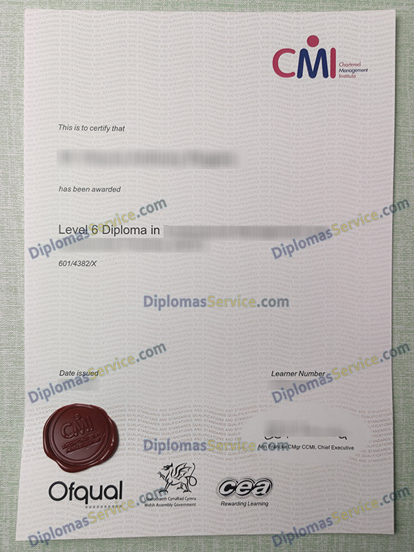 Chartered Management Institute certificate, CMI diploma,