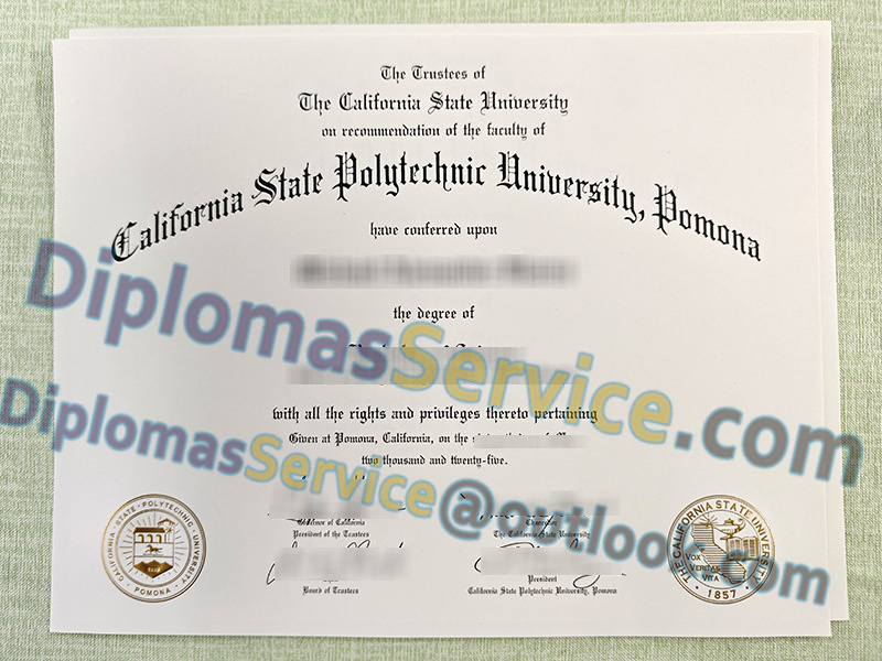 Cal Poly Pomona diploma, Cal Poly Pomona degree,