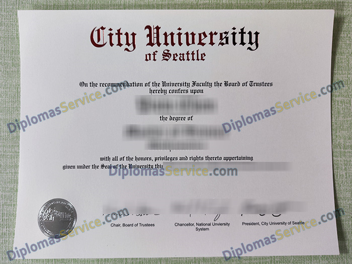 City University of Seattle diploma, City University of Seattle degree,