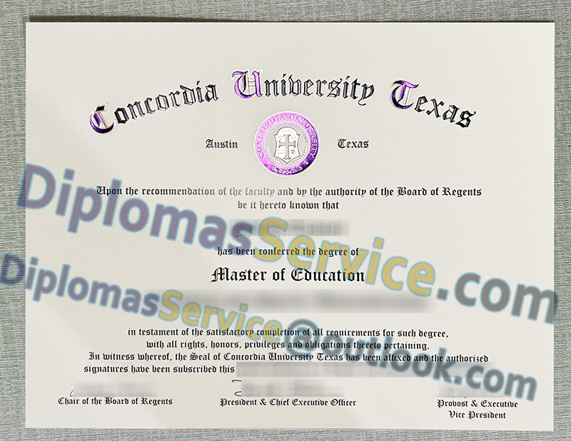 Concordia University Texas diploma, Concordia University Texas degree,