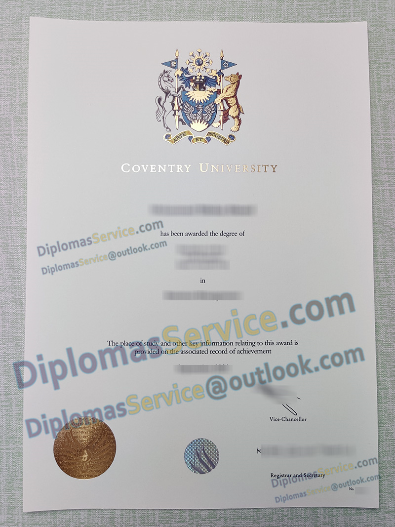 Coventry University degree, Coventry University certificate,