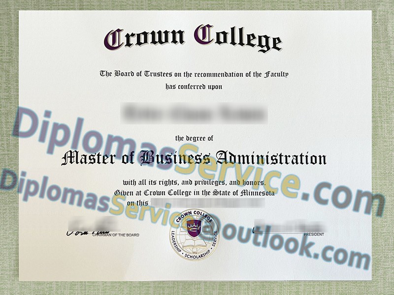 Crown College diploma, Crown College degree,
