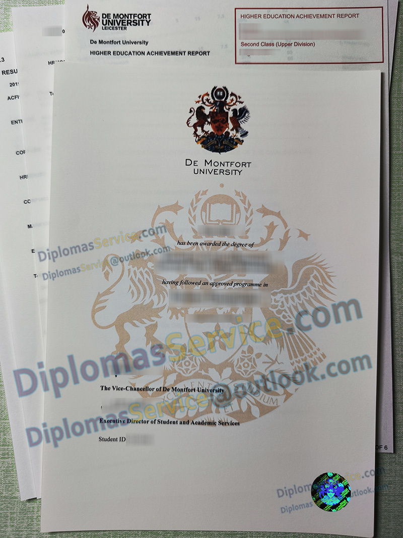 De Montfort University degree, DMU certificate,