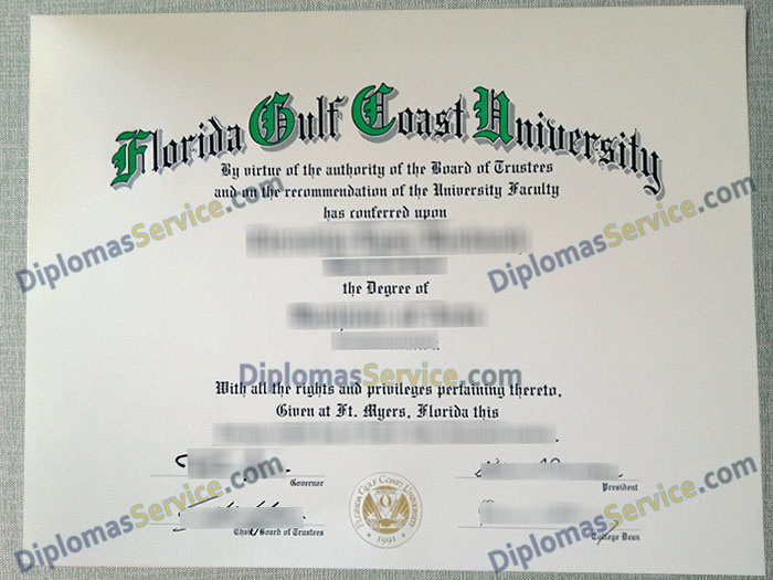 Florida Gulf Coast University diploma, Florida Gulf Coast University degree,