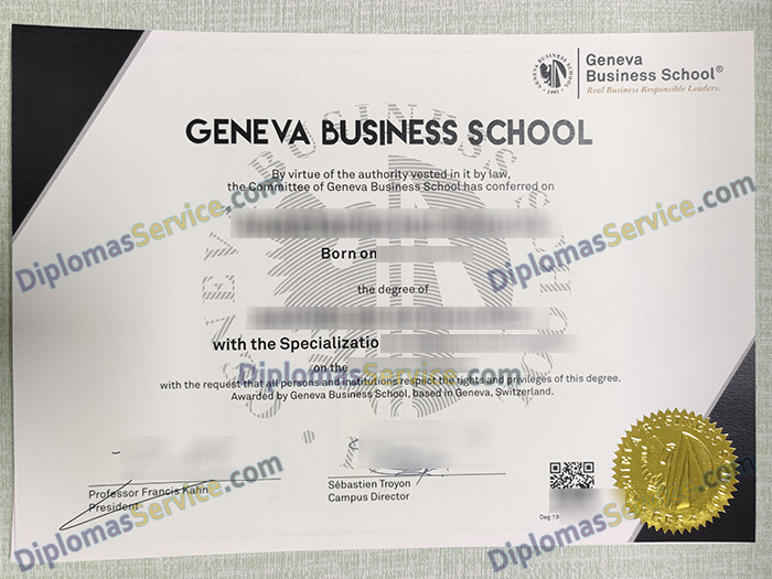 Geneva Business School degree, Geneva Business School diploma,