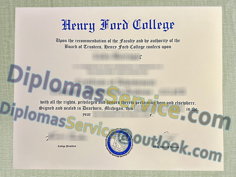 Henry Ford College diploma, Henry Ford College degree,