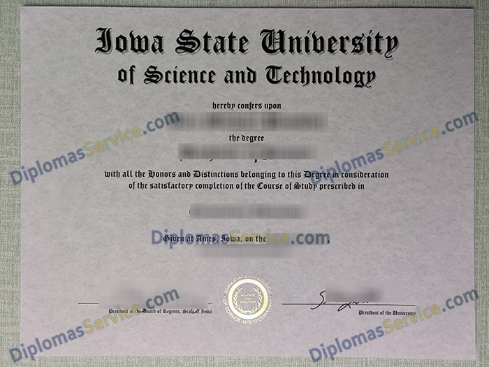 Iowa State University diploma, Iowa State University degree,