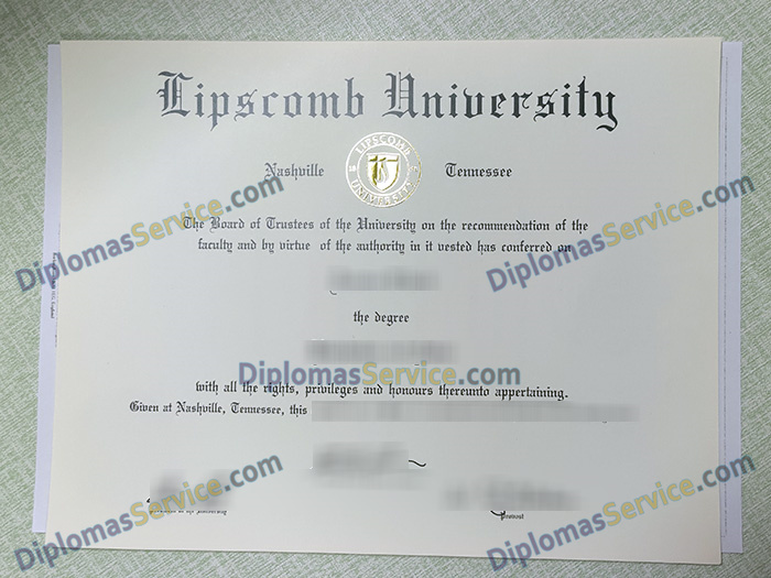 Lipscomb University diploma, Lipscomb University degree,
