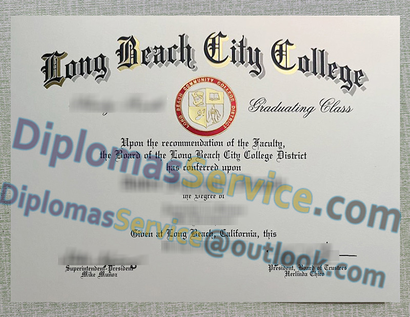 Long Beach City College diploma, Long Beach City College degree,