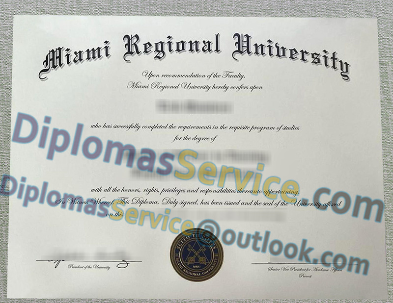 Miami Regional University diploma, Miami Regional University degree,