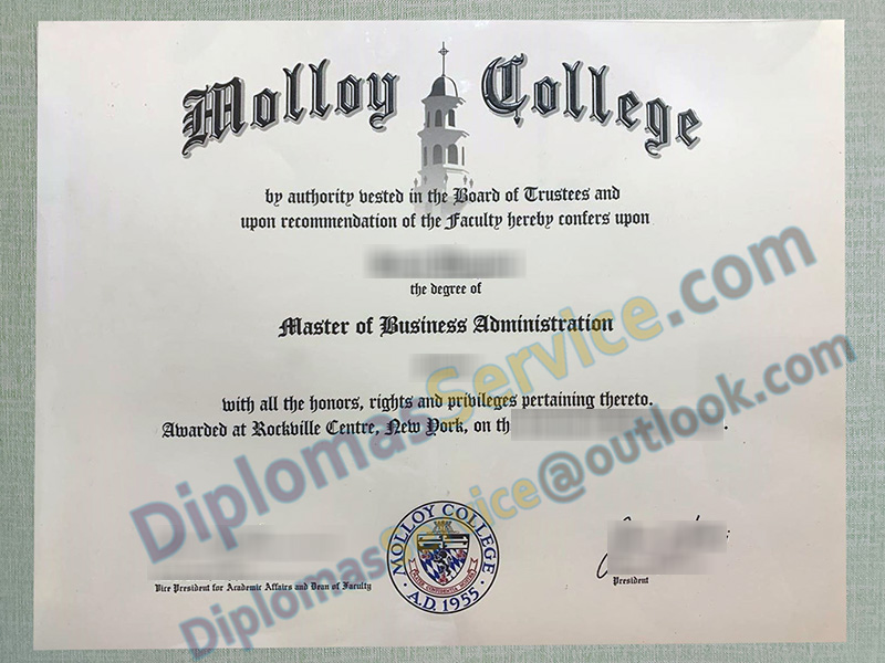 Molly College diploma, Molly College degree,