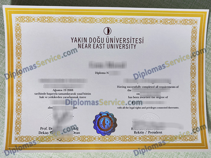 Near East University degree, Near East University diploma,