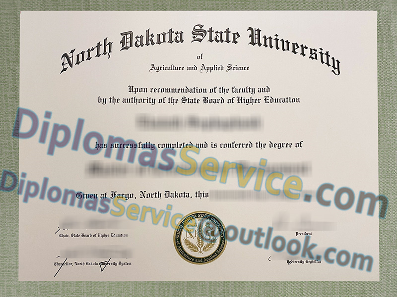 North Dakota State University diploma, North Dakota State University degree,