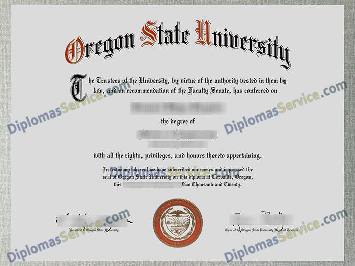 Oregon State University diploma, Oregon State University degree,
