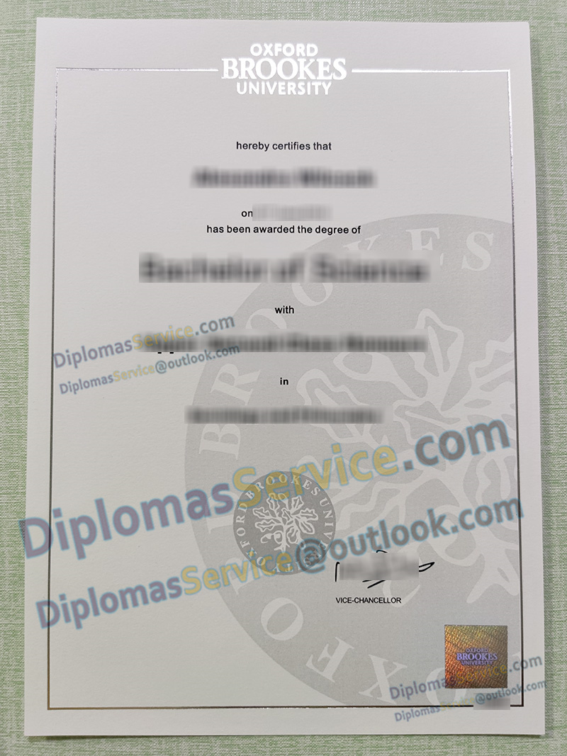 Oxford Brookes University degree, OBU certificate,