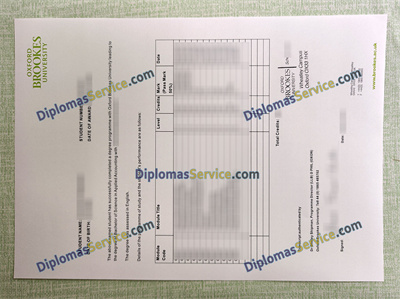 Oxford Brookes University transcript