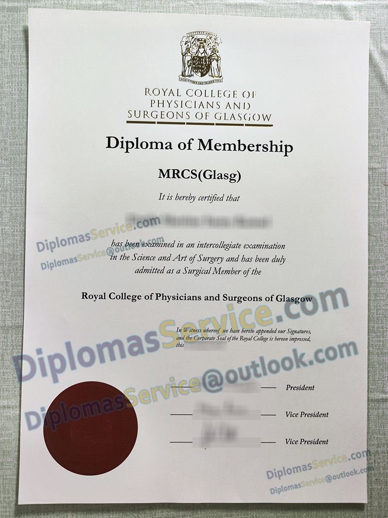 RCPS Glasgow membership diploma, RCPS Glasgow certificate,