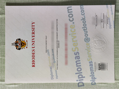 Rhodes University certificate