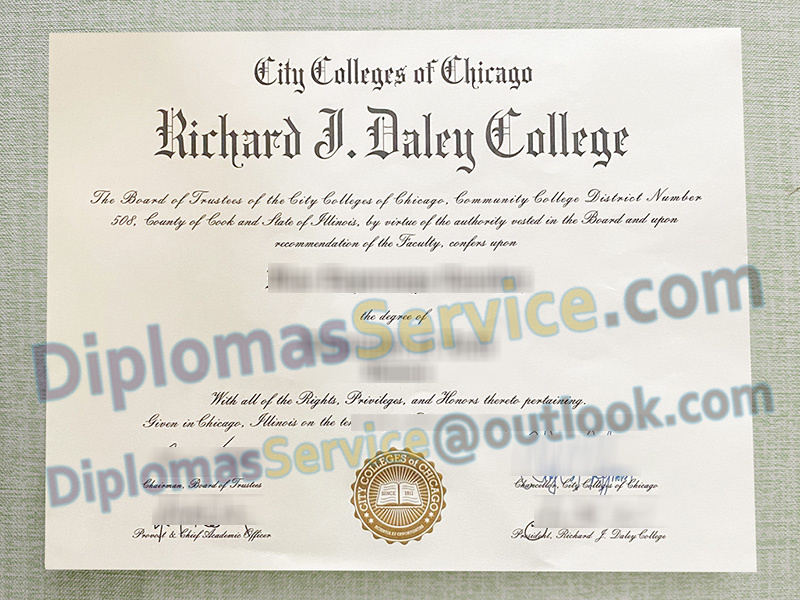 Richard J. Daley College diploma, Richard J. Daley College degree,