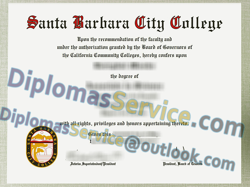 Santa Barbara City College diploma, Santa Barbara City College degree,