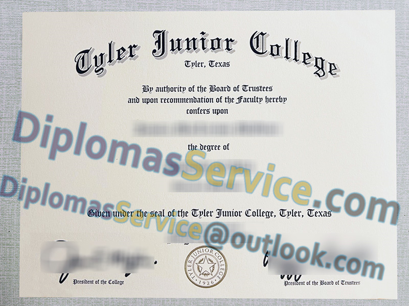 Tyler Junior College diploma, Tyler Junior College degree,