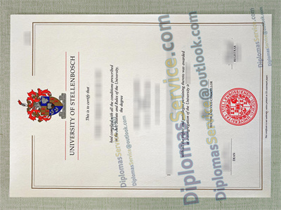 University of Stellenbosch certificate