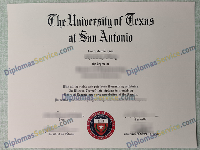 UT San Antonio diploma, University of Texas at San Antonio degree,