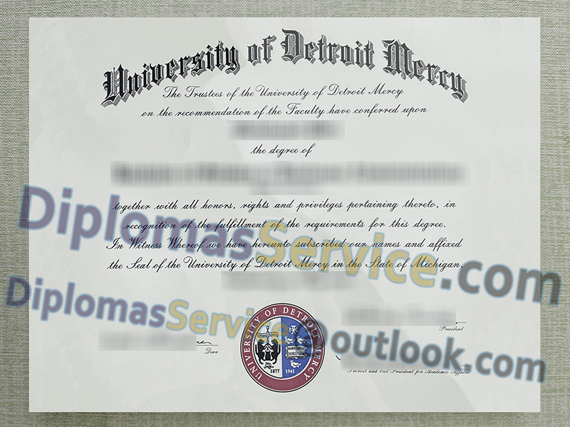 University of Detroit Mercy diploma, University of Detroit Mercy degree,
