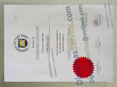 University of Fort Hare certificate