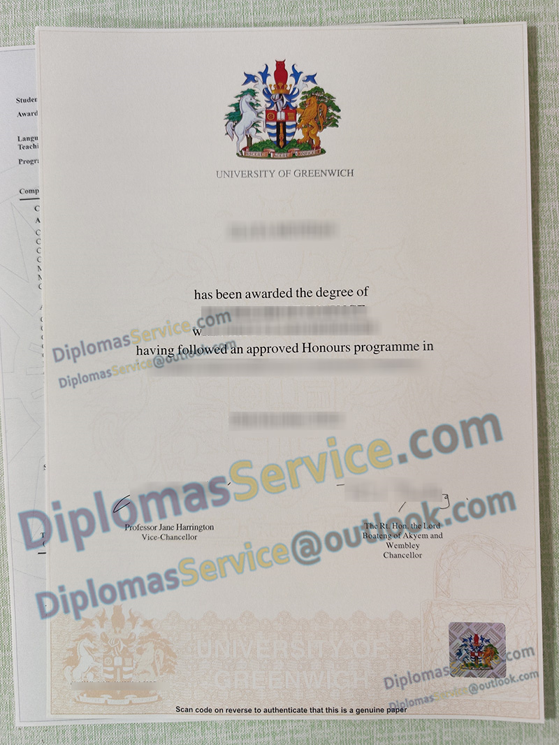 University of Greenwich degree, University of Greenwich certificate,