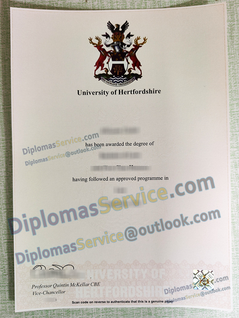 University of Hertfordshire degree, University of Hertfordshire certificate,