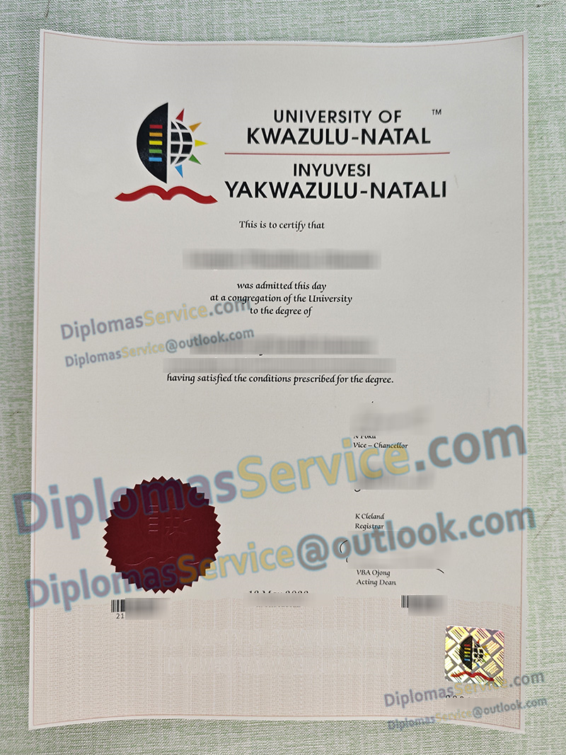 University of Kwazulu-Natal degree, University of Kwazulu-Natal diploma,