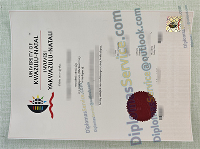 University of Kwazulu-Natal certificate