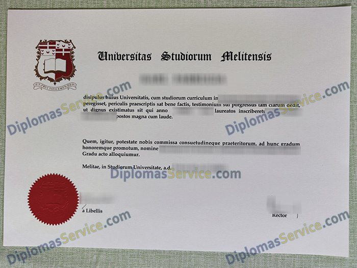 University of Malta diploma, University of Malta degree,