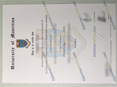 University of Mauritius certificate