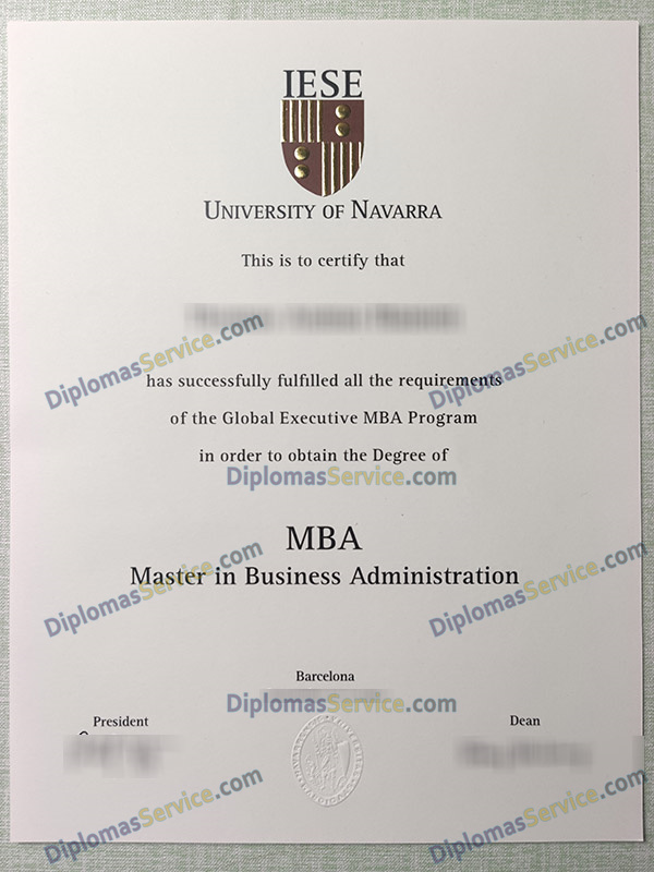 University of Navarra degree, University of Navarra diploma,