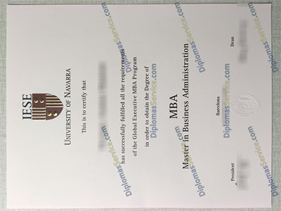 University of Navarra diploma