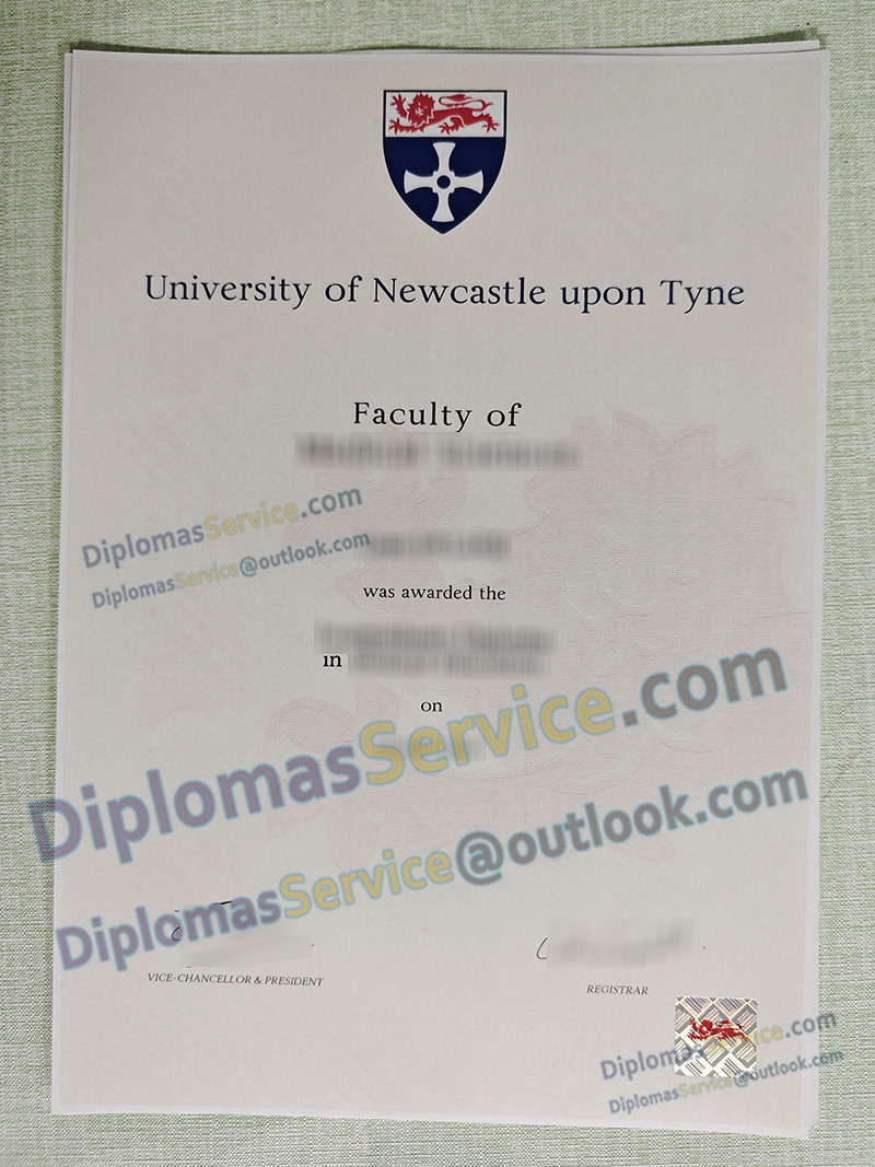 Newcastle University degree, University of Newcastle upon Tyne certificate,